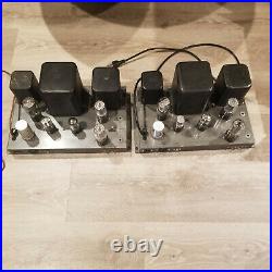 Pair Vintage Heathkit W4 tube amplifier serviced in working condition