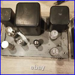 Pair Vintage Heathkit W4 tube amplifier serviced in working condition