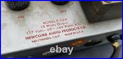 Pair Vintage Newcomb E-10A tube amplifier Microphone amp