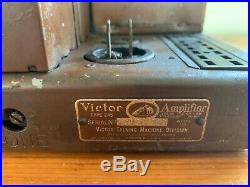 Pair of 1920s Victor Tube Amplifier Type 245 Vintage Audio Mono Push Pull Amp