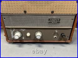 Pair of Vintage Ampex 620 Tube Amplifier Speaker Suitcase Powered FOR PARTS