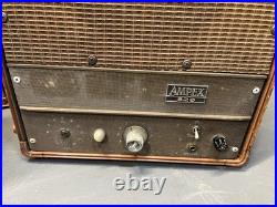 Pair of Vintage Ampex 620 Tube Amplifier Speaker Suitcase Powered FOR PARTS