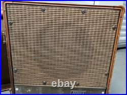Pair of Vintage Ampex 620 Tube Amplifier Speaker Suitcase Powered FOR PARTS