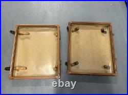 Pair of Vintage Ampex 620 Tube Amplifier Speaker Suitcase Powered FOR PARTS