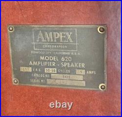 Pair of Vintage Ampex 620 Tube Amplifier Speakers