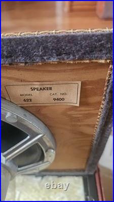 Pair of Vintage Ampex 620 Tube Amplifier Speakers