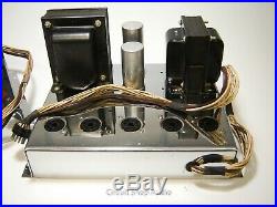 Pair of Vintage Chrome Tube Amplifiers from Scott 510 / Uses 6L6 Tubes - KT