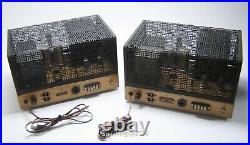 Pair of Vintage Heathkit W-5M Monoblock Tube Amplfiers with Covers - KT