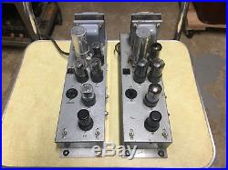 Pair vintage Bell Air Electronics 6V6 tube amps Western Electric Langevin 138G