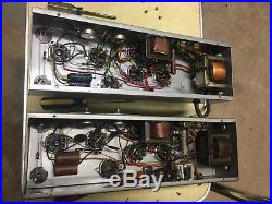 Pair vintage Bell Air Electronics 6V6 tube amps Western Electric Langevin 138G
