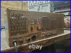 Pilot Sa-260 El34 Tube Stereo Amplifier Vintage Good Iron Rare With Cage