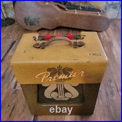 Premier 110 Guitar Harp Amplifier Vintage 1950s All Tube Tan/brown Nice Shape