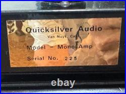 Price Cut Pair of Quicksilver 8417 Mono Amp 60W Tube Amps Vintage