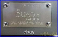 QUAD II Classic Vacuum Tube Type Pair Vintage Audio Power Amplifier