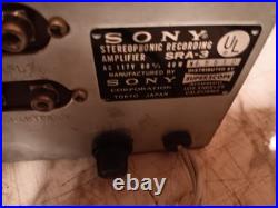 RARE SONY SRA-3 Recording Vacuum Tube Amplifier Vintage Mic Preamp