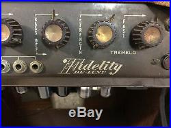 RARE Vintage Fidelity De-Luxe Combo Tube Amplifier Guitar Amp 1950's