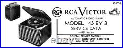 RCA 45-EY-3 Automatic Record Changer, 45 RPM withBuilt-In Tube Amp, Fully Restored