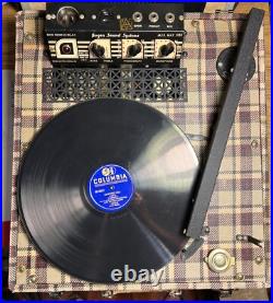 Rare! Bogen PR16 Transcription turntable with built-in tube amp, 15 tonearm