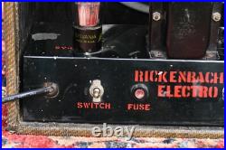 Rare Vintage 1938 Rickenbacker 12 Electro Guitar Tube Amplifier 5 watts
