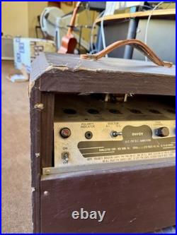 Rare Vintage 1949 Danelectro Envoy Tube Amp. AC/DC. Brown Cab