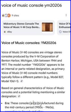 Rare Vintage 50s Voice of Music VM Tube Radio Amp Upgraded State Find Read Plz