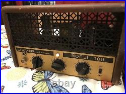 Rare Vintage Davis Model 100 Electric Guitar Tube Amplifier Amp Head