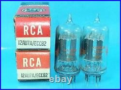 Rca 12au7 Ecc82 Cleartop Vacuum Tube 1966 Match Pair Low Noise Super Sweet Tone