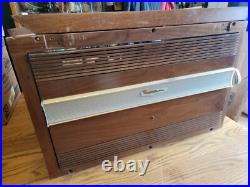 Rca Victor Rare MCM Wall Mount Insert Tube Amp Record Player Phonograph Vtg Wood