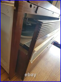 Rca Victor Rare MCM Wall Mount Insert Tube Amp Record Player Phonograph Vtg Wood