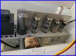 Rca Victor Rare MCM Wall Mount Insert Tube Amp Record Player Phonograph Vtg Wood