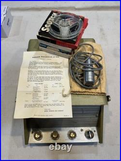 Reel To Reel Tube Amp Style Player Vintage Sears silver-tone Used- Working