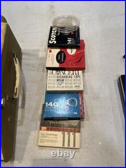 Reel To Reel Tube Amp Style Player Vintage Sears silver-tone Used- Working