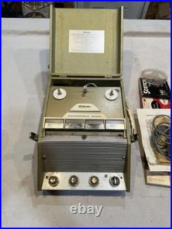 Reel To Reel Tube Amp Style Player Vintage Sears silver-tone Used- Working