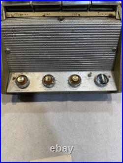 Reel To Reel Tube Amp Style Player Vintage Sears silver-tone Used- Working