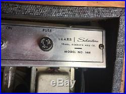 Sears Silvertone Model 1481 Rare Diamond Grill Tube Guitar Amp Vintage 1960's
