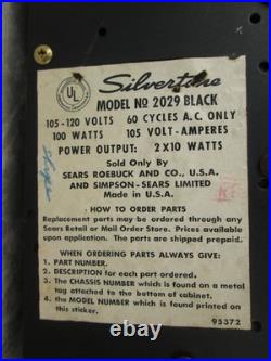Sears Silvertone Stereo Tube Amplifier Model 2029 Mid Century Modern Vintage