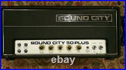 Sound City 50 Plus Vintage Guitar Tube Amplifier Amp Head Partridge Transformers