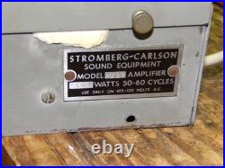 Stromberg Carlson AU 57 Tube Amplifier Head Mic Preamp Vintage Rare Works 100%