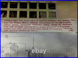 Stromberg Carlson AU 57 Tube Amplifier Head Mic Preamp Vintage Rare Works 100%