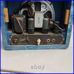 StudeBaker M-199-3-J Vintage Tube Amplifier Cabinet with Palm Tree Grill Cloth
