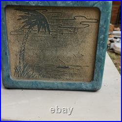 StudeBaker M-199-3-J Vintage Tube Amplifier Cabinet with Palm Tree Grill Cloth StudeBaker M-199-3-J Vintage Tube Amplifier Cabinet with Palm Tree Grill Cloth
