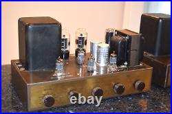 Superb Pair Late 1950s Eico Model HF-20 Vintage Integrated Tube Amps