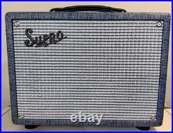 Supro 1606 Super 5W Tube Combo Amp Blue 1x8 USA Vintage Style Supro 1606 Super 5W Tube Combo Amp Blue 1x8 USA Vintage Style