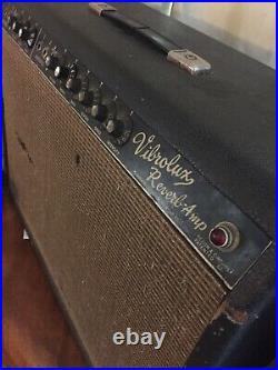 VERY RARE! 1964 Fender Vibrolux Reverb Blackface Vintage 2x10 Tube Amp