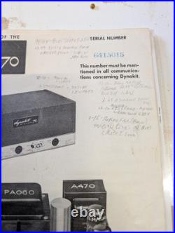 VINTAGE DYNACO DYNAKIT ST70 ST-70 STEREO TUBE AMPLIFIER Stereo 70