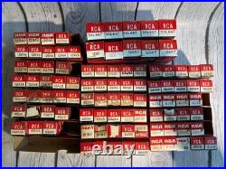 VINTAGE MCM RCA Electron VACUUM TUBES NOS RADIO, TV, Stereo, Audio Amp Boxes Lot