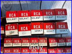 VINTAGE MCM RCA Electron VACUUM TUBES NOS RADIO, TV, Stereo, Audio Amp Boxes Lot