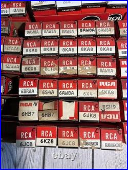 VINTAGE MCM RCA Electron VACUUM TUBES NOS RADIO, TV, Stereo, Audio Amp Boxes Lot