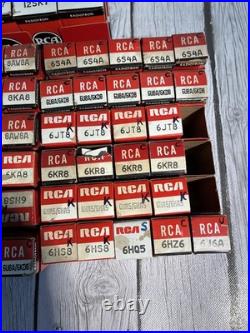 VINTAGE MCM RCA Electron VACUUM TUBES NOS RADIO, TV, Stereo, Audio Amp Boxes Lot