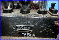 VINTAGE VERY OLD AMPLIFIER THREE TUBE TWO 45'S AND AN 80 60 Cycle AMP